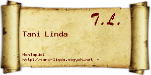 Tani Linda névjegykártya